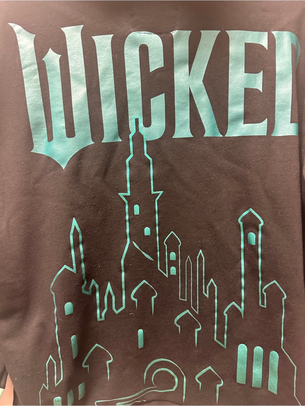Loungefly Wicked Black Crewneck Sweater with Pink & Mint Accents - Picture 8 of 8